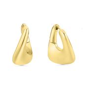 Gold Sculptural Twist Hoops