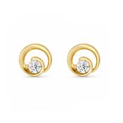 Gold Swirl Stud Earrings