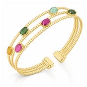Gold Tourmaline Cuff Bangle image