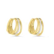 Gold Triple Row Hoops image