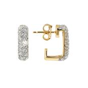Golden Square Pavé CZ Stud Earrings image