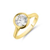 9ct Gold 2.07ct Diamond Bezel Solitaire Ring
