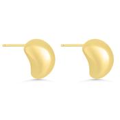 Gold Chunky Teardrop Stud Earrings