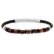 Gent's Steelwear Single Strand Leather Bracelet image