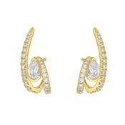 18ct Pear Cut Diamond Cuff Studs