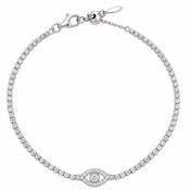 Silver Evil Eye Tennis Bracelet image