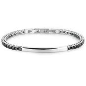 Stainless Steel Black CZ Tennis Bracelet image