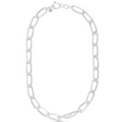 Sterling Silver Chunky Paper Link Necklace image