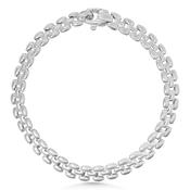 Sterling Silver Flat Link Bracelet