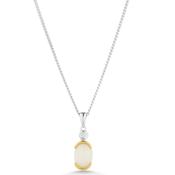 Sterling Silver Opal Pendant