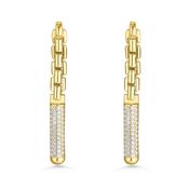 Gold Venetian Link Drop Earrings
