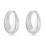 Silver Domed Hoops