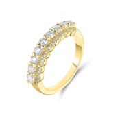 Yellow Gold Three Row Diamond Ring image
