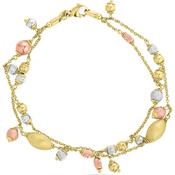 14ct Yellow, White &amp; Rose Gold Bracelet image