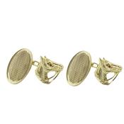 Yellow Gold Horse &amp; Disc Cufflinks image
