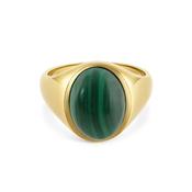 9ct Gold Gent's Malachite Signet Ring image