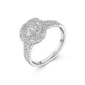 18ct White Gold Fancy Floral Diamond Ring image