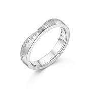18ct White Gold Diamond Brushed Band image