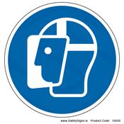 Wear a Face Shield (Circular) - 16050