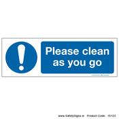 Clean as you Go - 16123
