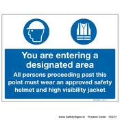 Wear Safety Helmets and High Visibility Jacket - 16231 image