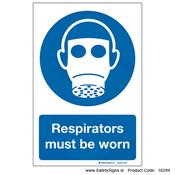 Respirators must be Worn - 16299