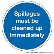 Spillages Cleaned Up Immediately (Circular) - 16363 image
