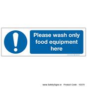 Wash Food Equipment Here - 16379 image