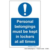 Personal Belongings in Lockers - 16380 image