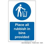 Place Rubbish in Bins - 16400