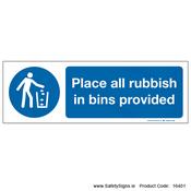 Place Rubbish in Bins - 16401
