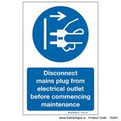 Disconnect Mains Plug - 16485