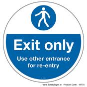 Exit Only - FloorSign (Circular) - 16775 image