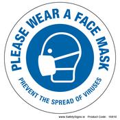 Please Wear a Face Mask (Circular) - 16810