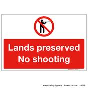 Lands Preserved - No Shooting - 18088