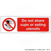 Do not Share Cups or Eating Utensils - 18579 image