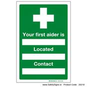 First Aider Location - 20218