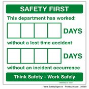 Number of Days Since Last Accident (Department) - 20389