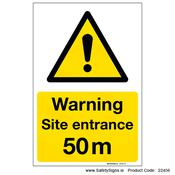 Site Entrance - 50 metres - 22456
