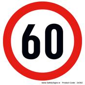 Vehicle Speed Limitation - 60kmh (Circular)- 24382 image