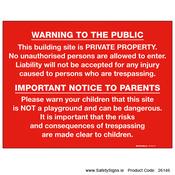 Building Site Notice - 26146