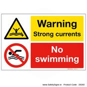 Strong Currents No Swimming - 28260 image