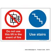 Do not use Lift in event of Fire - 28276 image