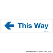 This Way - Arrow Left - 34116