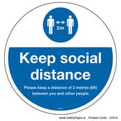 Keep Social Distance - FloorSign (Circular) - 62010 image