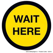 Wait Here - FloorSign (Circular) - 62019 image