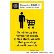 Covid-19 Shop Alone - 62092 image