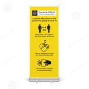 Covid-19 Customer Information - Pullup Banner - 62100 image