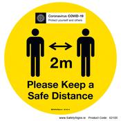 Covid-19 Keep a Safe Distance - (Circular) - 62105