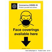 Covid-19 Face Coverings Available Here - 62147